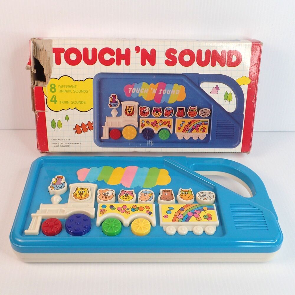 Vintage Touch 'N Sound Music Train Animal Colors Rainbow Toy w/Box (Not working)